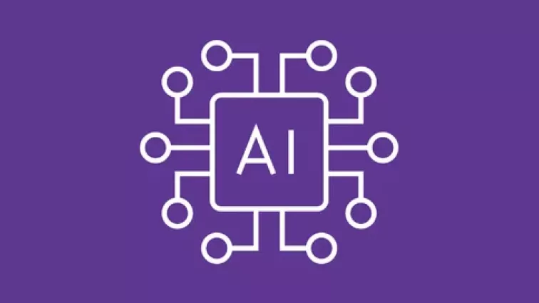 EVO's AI icon logo on amethyst